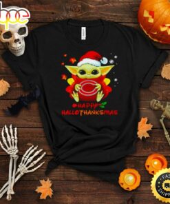 Baby Yoda Chicago Bears Happy Hallothanksmas Shirt