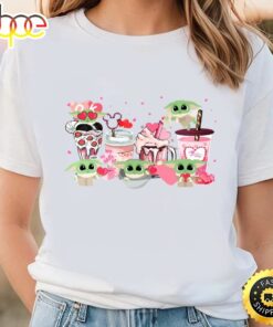 Baby Yoda Coffee Drink Valentine Day Shirt
