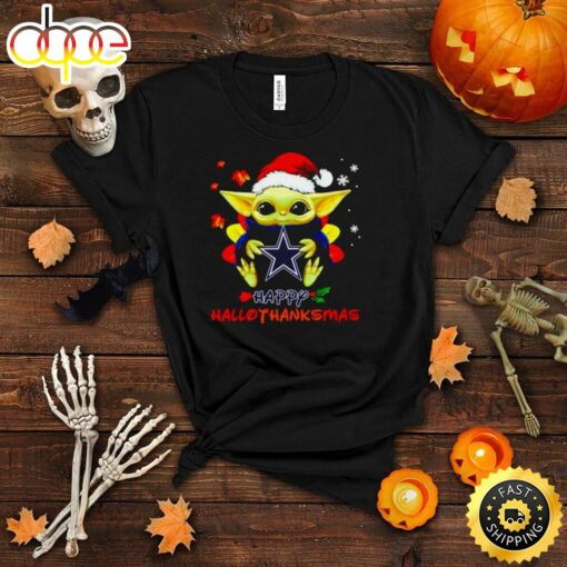 Baby Yoda Cowboys Happy Hallothanksmas Shirt