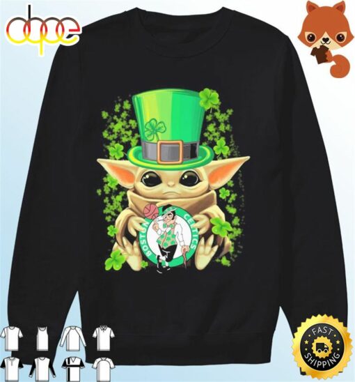 Baby Yoda Hug Boston Celtics Basketball T-shirt