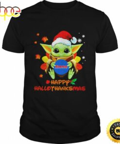 Baby Yoda Hug Costo Wholesale Happy Hallothanksmas Shirt