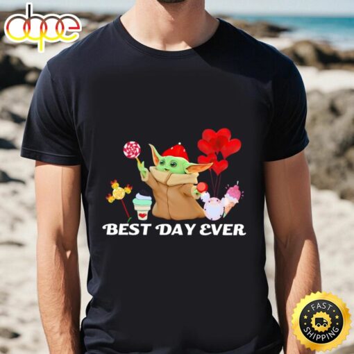 Baby Yoda Valentine Best Day Ever Shirt