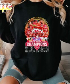 Back To Back 2023 2024 Super Bowl Lviii Champions Kansas City Chiefs Signatures Shirt Ladies Tee