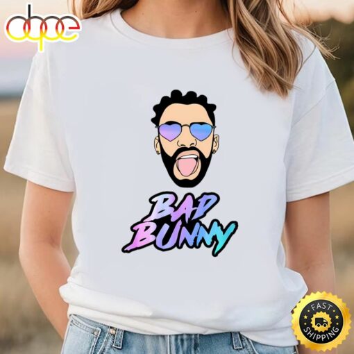 Bad Bunny Face Shirt For Fan