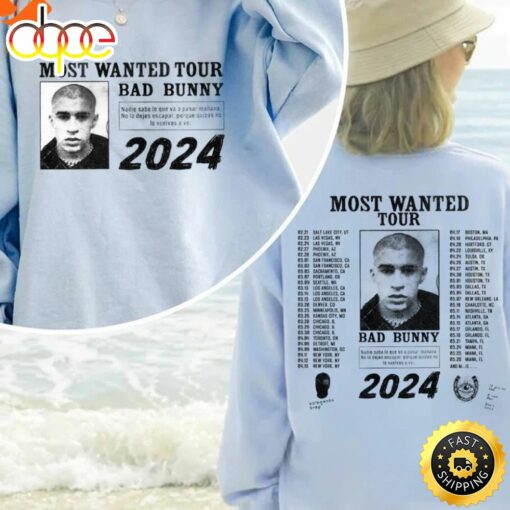 Bad Bunny Most Wanted Tour 2024 T-shirt