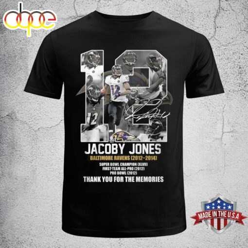 Baltimore Ravens Jacoby Jones Thank You For The Memories T-Shirt