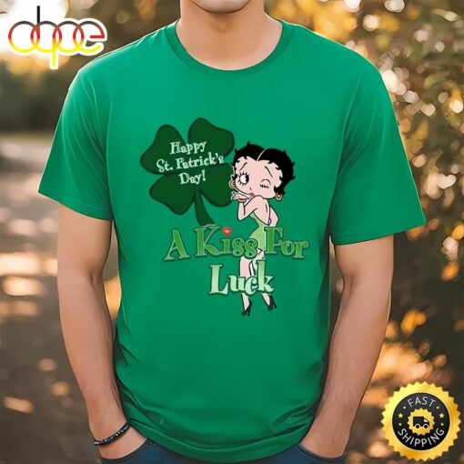 Betty Boop St. Patrick’s Day Betty A Kiss For Luck Shirt