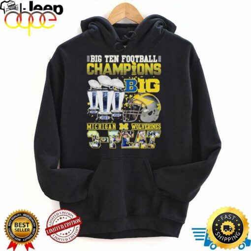 Big Ten Football Champions Michigan Wolverines 3 Peat Shirt