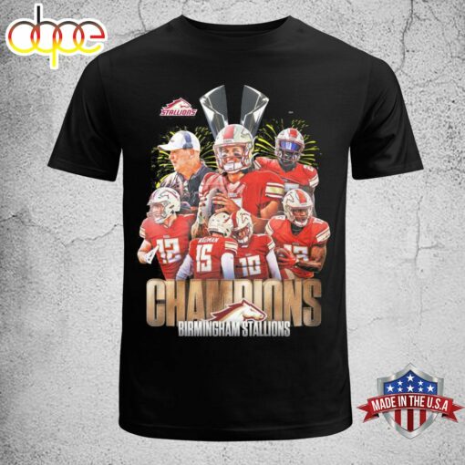 Birmingham Stallions Back To Back USFL Champions 2024 T Shirt