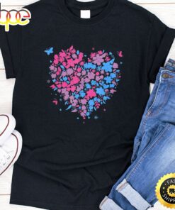 Bisexual Pride Hearts LGBTQ Bi Valentine Day LGBT Spring Valentines Day T-shirt