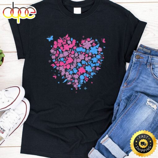 Bisexual Pride Hearts LGBTQ Bi Valentine Day LGBT Spring Valentines Day T-shirt