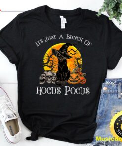 Black Cat Moon Funny Halloween Costume Bunch of Hocus Pocus T-Shirt