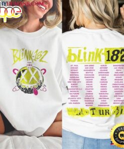 Blink 182 World Tour 2023 2024 Music Shirt 2 Sides 90s Boy Band Vintage Y2k Sweatshirt T-Shirt Classic
