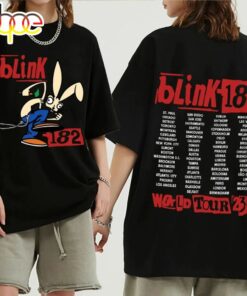 Blink 182 World Tour 2024 T-Shirts Man Woman Harajuku Hip Hop O-Neck Short Sleeve Shirts