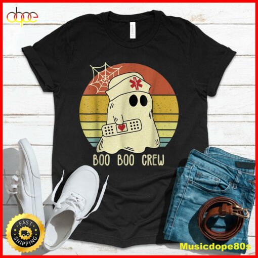 Boo Boo Crew Nurse Funny Halloween Costume Nursing Spooky T-Shirt