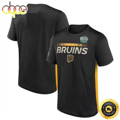 Boston Bruins Fanatics Branded 2023 NHL Winter Classic Authentic Pro Black T-shirt