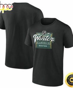 Boston Bruins vs. Pittsburgh Penguins Fanatics Branded 2023 NHL Winter Classic Event Logo Black T-shirt