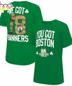 Boston Celtics 2024 NBA Finals Champions 18 Banners T-Shirt