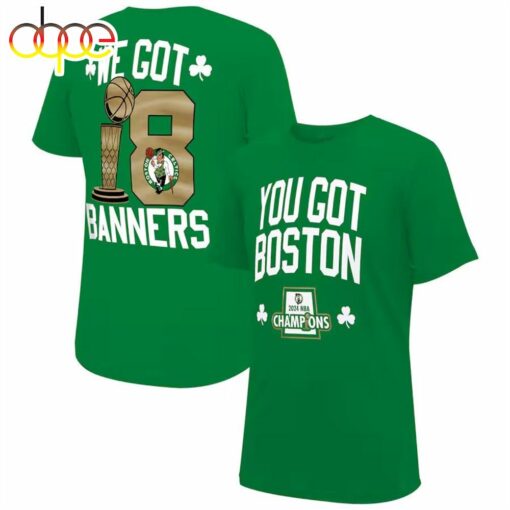 Boston Celtics 2024 NBA Finals Champions 18 Banners T-Shirt