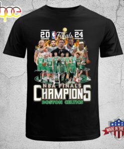 Boston Celtics Basketball Team 2024 NBA Finals Champions Fan Celebrating T-Shirt