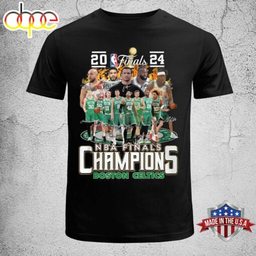 Boston Celtics Basketball Team 2024 NBA Finals Champions Fan Celebrating T-Shirt