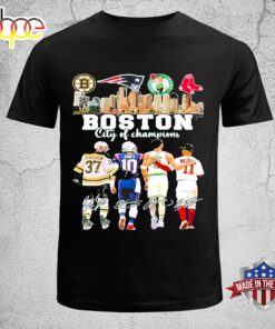 Boston Sports Teams City Of Champions Bergeron Jones Tatum And Devers Unisex T-Shirt