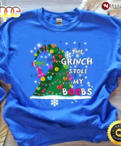 Breast Cancer Christmas Sweatshirt, The Grinch Stole My Boobs