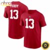 Brock Purdy San Francisco 49ers Player Name &amp Number Scarlet T-shirt