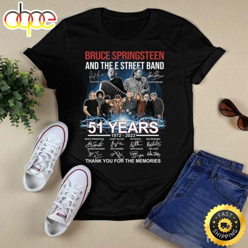 Bruce Springsteen And The E Street Band 51 Years 1972 2023 Signatures Unisex Shirt