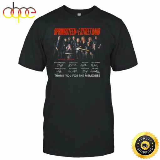 Bruce Springsteen &amp The E Street Band 2023 Tour Thank You For The Memories Signatures Unisex Shirt