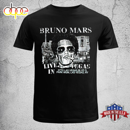 Bruno Mars Live In Vegas Music Tour Unisex T-Shirt