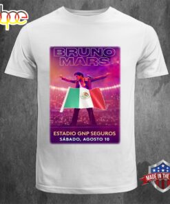 Bruno Mars Mexico Estadio GNP Seguros Sasbado, Agosto 10 Unisex T-Shirt