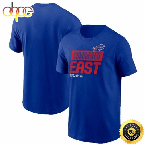 Buffalo Bills 2022 AFC East Division Champions Locker Room Trophy Collection Royal T-shirt