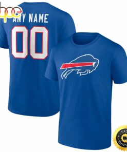 Buffalo Bills Fanatics Branded Team Authentic Personalized Name &amp Number Royal T-shirt