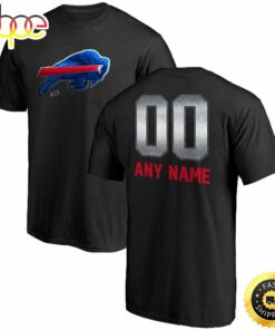 Buffalo Bills NFL Pro Line by Fanatics Branded Personalized Midnight Mascot Black T-shirt