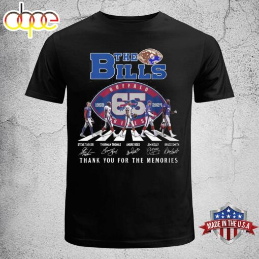 Buffalo Bills Signature Football Team Thank You For The Memories Shirt