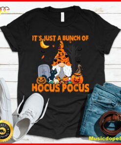 Bunch of Hocus Pocus Pumpkin Gnome Bats Scary Cat T-Shirt