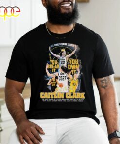 Caitlin Clark Iowa Hawkeyes Basketball All Time Scoring Leader Signature Shirt