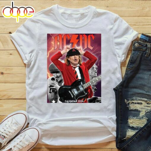 Calendar 2024 Acxdc Tour Music Unisex T-Shirt