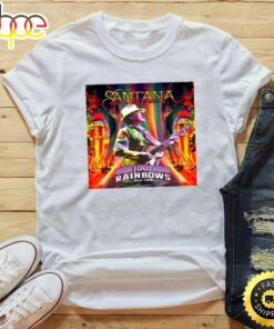 Carlos Santana 1001 Rainbows Las Vegas Tour 2023 White T-Shirt