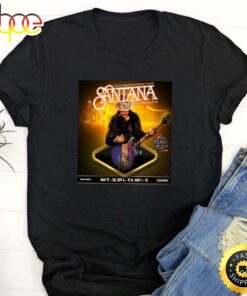 Carlos Santana Greatest Hits Live Tour 2023 Black T-Shirt