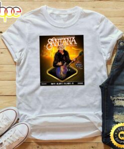 Carlos Santana Greatest Hits Live Tour 2023 White T-Shirt