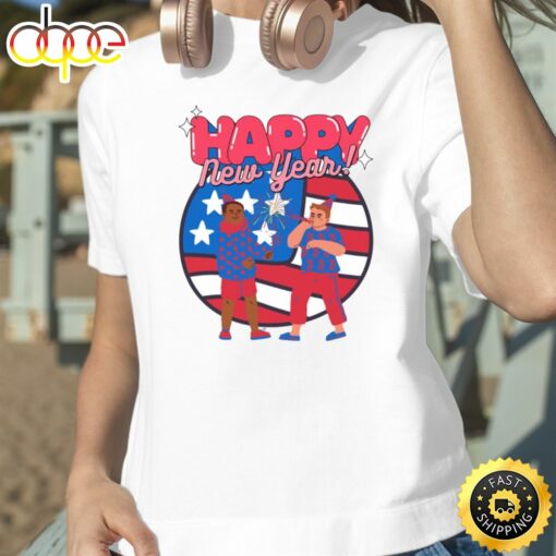 Celabrating Happy New Year Usa 2023 Happy New Year America Unisex Basic T-shirt