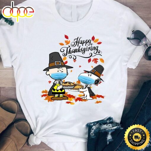 Charlie Brown And Snoopy Peanuts Happy Thanksgiving Tshirt