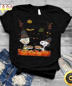 Charlie and Snoopy Peanuts happy Thanksgiving shirt