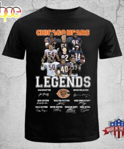 Chicago Bears Legends Signatures Unisex Black Shirt