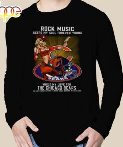 Chicago Bears Rock Music Keep My Soul Forever Young 2024 T Shirt