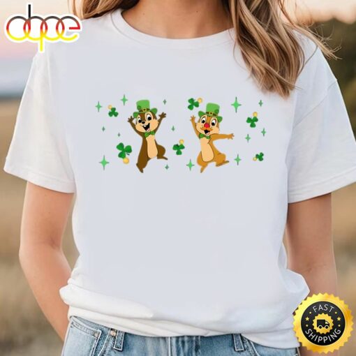 Chip And Dale Patricks Day Shirt Disney Shamrock Shirt