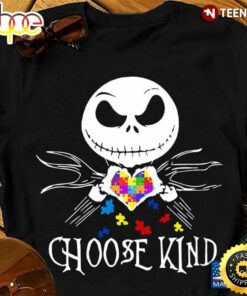 Choose Kind Jack Skellington Autism Awareness T-Shirt