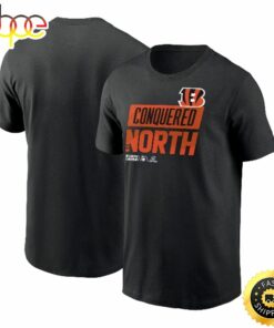 Cincinnati Bengals 2022 AFC North Division Champions Locker Room Trophy Collection Black T-shirt